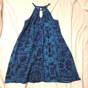Blue bandana print dress